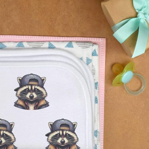 Azeeda 'Cool Raccoon' Baby Burp/Wash Cloth (BC00028805)3