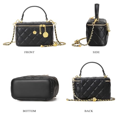 Small Quilted Square box crossbody bag and Satchel Purse For Women Designer Mini Top Handle Pouch Tote Handbag2