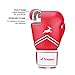 Trideer Pro Grade Boxing Gloves, Kickboxing Bagwork Gel Sparring Training Gloves, Muay Thai Style Punching Bag Mitts, Fight Gloves Men & Women (Red, 10 oz)