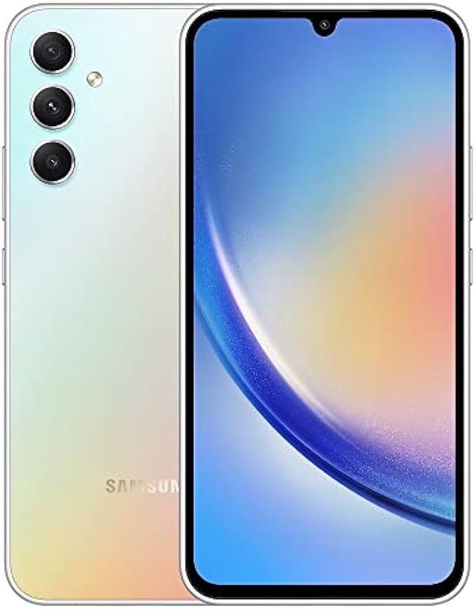 SAMSUNG Galaxy A34 5G + 4G LTE (256GB + 8GB) Unlocked Worldwide (Only T-Mobile/Mint/Metro USA Market) 6.6" 120Hz 48MP Triple Camera + (25W Wall Charger) (Awesome Silver (SM-A346M/DSN))