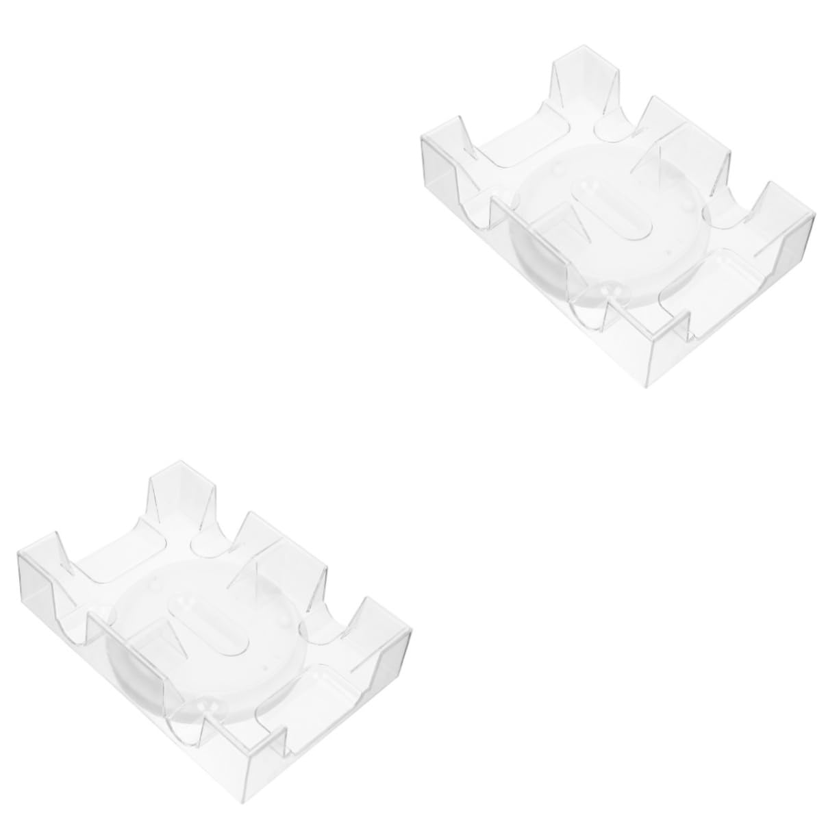 TOYANDONA 2pezzi Supporto Per Carte Da Gioco Rotante Plastica Con Vassoio Portacarte Doppio Per Poker e Giochi Da Tavolo Design Elegante e Funzionale Per Conservazione e Utilizzo Pratico