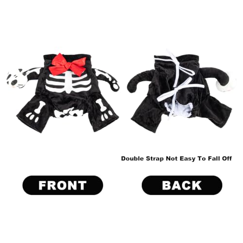 NACOCO Halloween Dog Funny Costume Pet Horror Skeleton Clothes Dog Wonderful Christmas Clothes for Small to Large Dog and Cat(Skeleton,M) - image 3