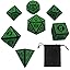 Set di dadi in metallo: Set di 7 dadi poligonali cavi a forma di drago per i giochi di ruolo Dungeons and Dragons. Include una scatola regalo in metallo e sono adatti