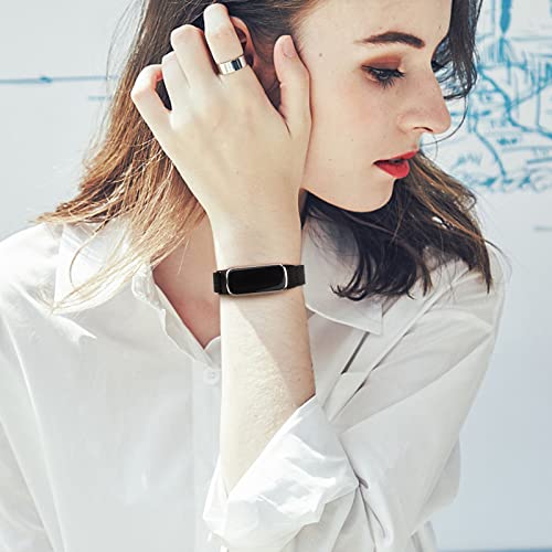 Vanjua Metal Band Compatible with Fitbit Luxe Bands, Stainless Steel Mesh Loop Adjustable Wristband Replacement Strap for Fitbit Luxe/Luxe Special Edition Fitness Tracker Women Men