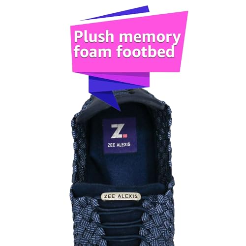 Image of Zee Alexis Women's Danielle Sneakers | Breathable Lightweight Flexible Casual Comfortable Slip-On No-Tie Elastic Laces Woven Shoes