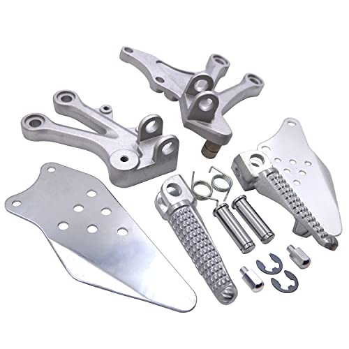 Httmt Mt390-036- Silver Front Rider Foot Rest Peg Bracket Compatible With Kawasaki Ninja Zx10R 2004 2005 #TOP1