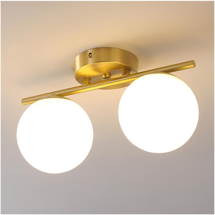 Plafonnier de couloir en cuivre et verre élégant QTHWB chic