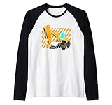 escavatorista ragazzi bambini veicoli costruzione escavatore maglia con maniche raglan