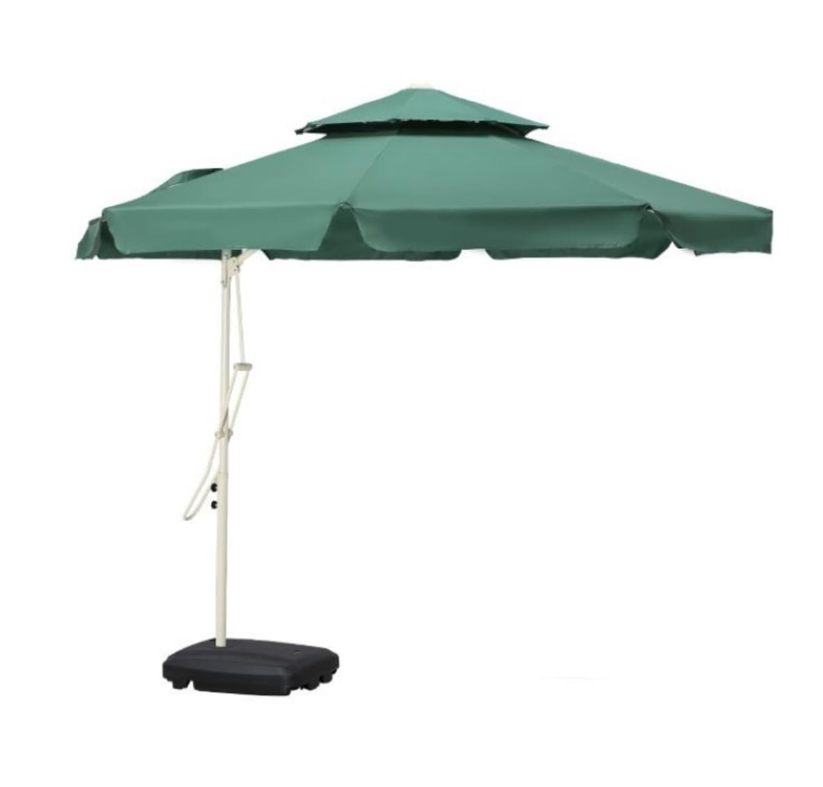 HYUFEIAO Garden Umbrella Parasol Outdoor Umbrella 8.2FT Large Parasol With Base Outdoor Courtyard Umbrella Garden Umbrella Beach Umbrella Square Double-top Umbrella Pati(A 250cm)
