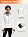 SLOW DOWN Women Down Puffer Jacket Warm Hooded Winter Down Puffer Coat with Faux-Fur Hood & Collar (White, XXL)