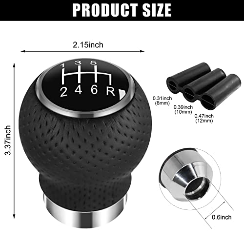 Qiang Kun Universal Shift Knob 6 Speed Manual Gearbox Shift Knobs Fit For Most Car Transport Vehicles（Round Head R Down） #TOP4