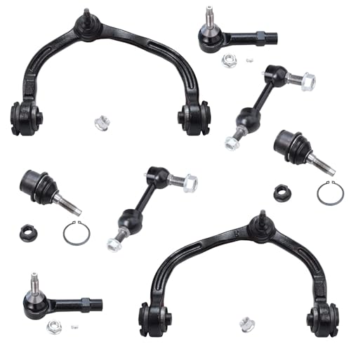 Image of Detroit Axle - 8pc Front End Control Arms Kit for 2005-2006 Ford Expedition Lincoln Navigator, 2 Upper Control Arms 2 Lower Ball Joints 2 Sway Bars 2 Outer Tie Rod Ends Replacement