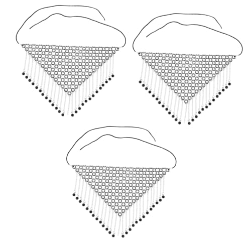 Masque de mascarade à franges pour danse du ventre et costume de fête élégant x3