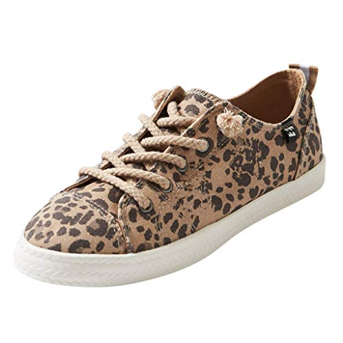 Fainosmny Slip On Shoes for Canvas Shallow Mouth Shoes Leopard Color Matching Lazy Shoes