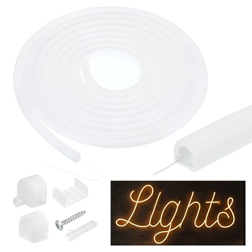 Système de canaux LED silicone 20m avec couvercle diffuseur et capuchons PATIKIL
