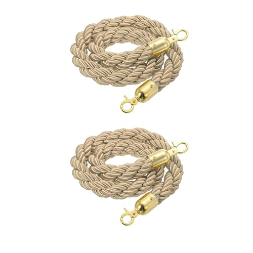 Cable divisor de 3.3 pies para control de multitudes con cola para línea, color marrón, ideal para eventos y lugares