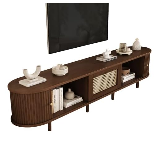 Stylisches TV Lowboard im Rattan-Design