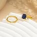 Fashion Gold Rings That Don't Tarnish Size 7 8 9 10 Dainty Gold Plated Ring Set Non Tarnish for Women Stackable Cubic Zirconia Rings Wedding (Blue5-2PCS, 9)