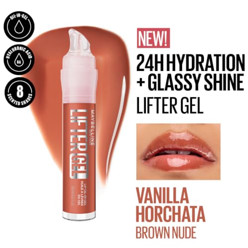 Image of Maybelline New York Lifter Gel Lip Oil In Gel, Vanilla Horchata, 6.6ml