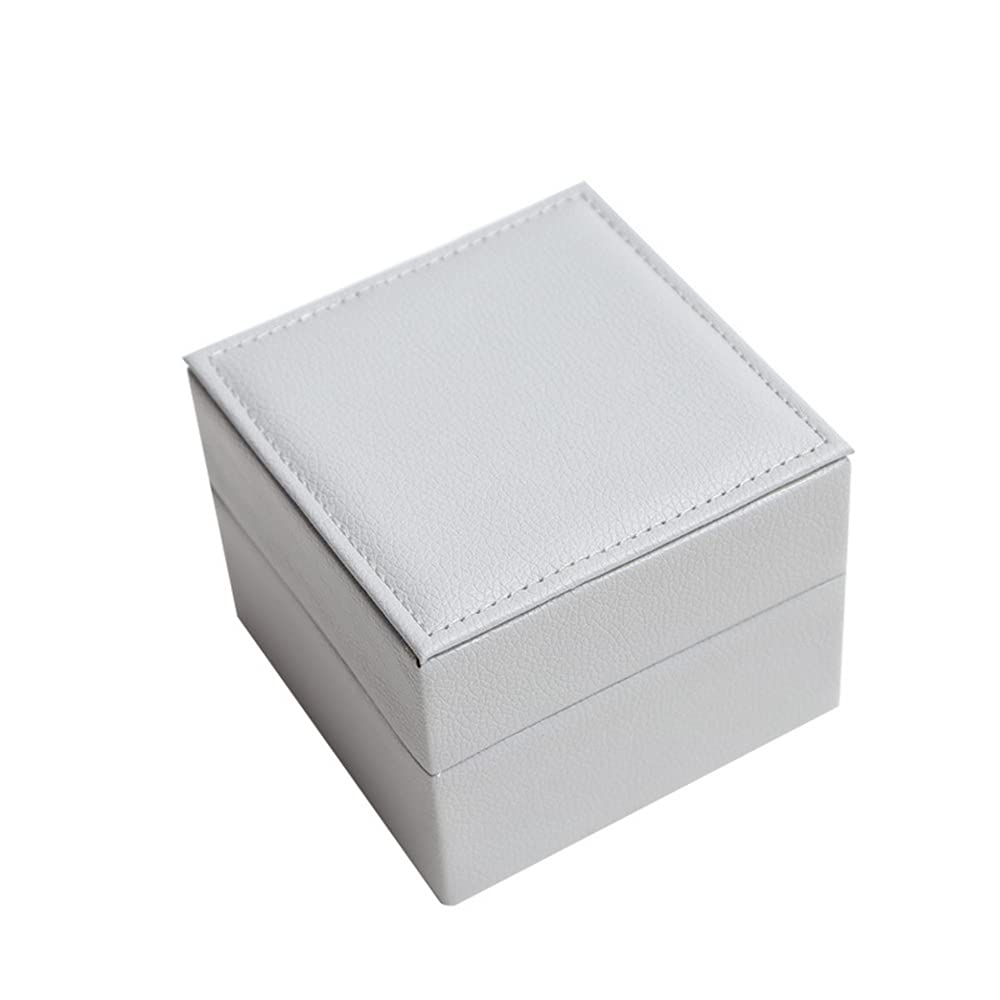 Boîte Cadeau Pour Montre Unique Avec Oreiller Mobile, Boîte De Rangement Pour Montres, Présentoir à Bijoux En Cuir Synthétique, Ouverture Et Fermeture Silencieuses (gris