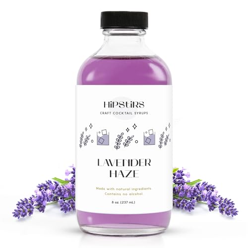 HipStirs Lavender Syrup for Cocktails, Made with Natural Ingredients