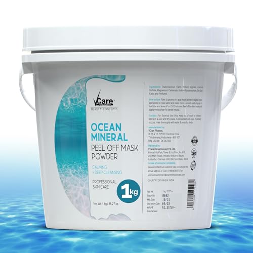 Image of Vcare Jelly Ocean Mineral Peel Off Mask For Facials Skincare |Face Mask Powder 1Kgs - Facial Skin Care Product for Women Smoothing, Moisturizing, Cleansing, Refreshing