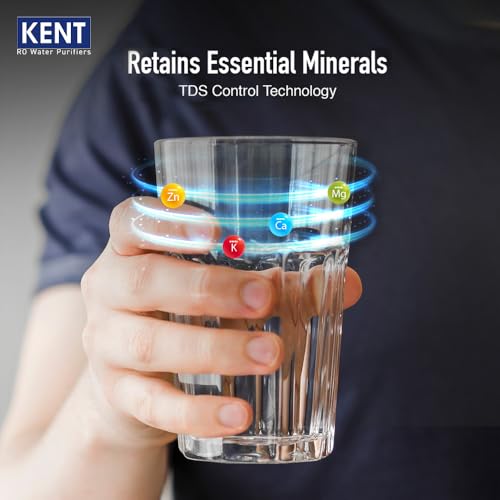 Image of KENT Grand RO Water Purifier | Advanced RO Tech for Sabse Shudh Paani | RO+UF+TDS Control + UV LED Tank | 8L | 20LPH Flow | Ideal for Borewell /Tanker /Municipal Water | Largest Service Network