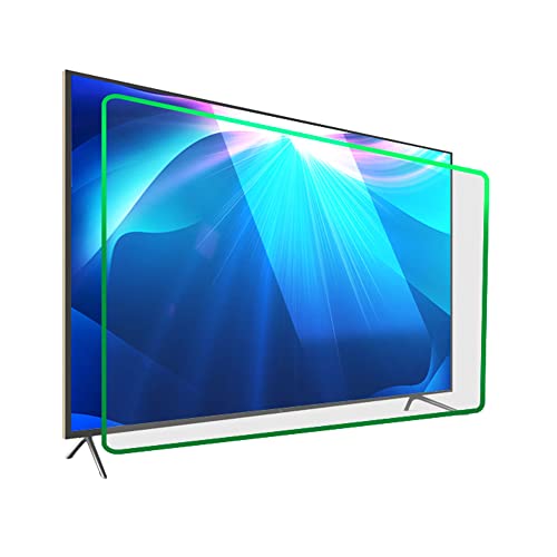 XRRX Protecteur D'écran TV 32-75Inch, Film De Protection Oculaire Anti-lumière Bleue/Anti-reflet/Filtre TV Anti-Rayures, Filtre Bloquant Les UV Et La Lumière Bleue De 380 à 495nm / 32in 704x395mm Cover
