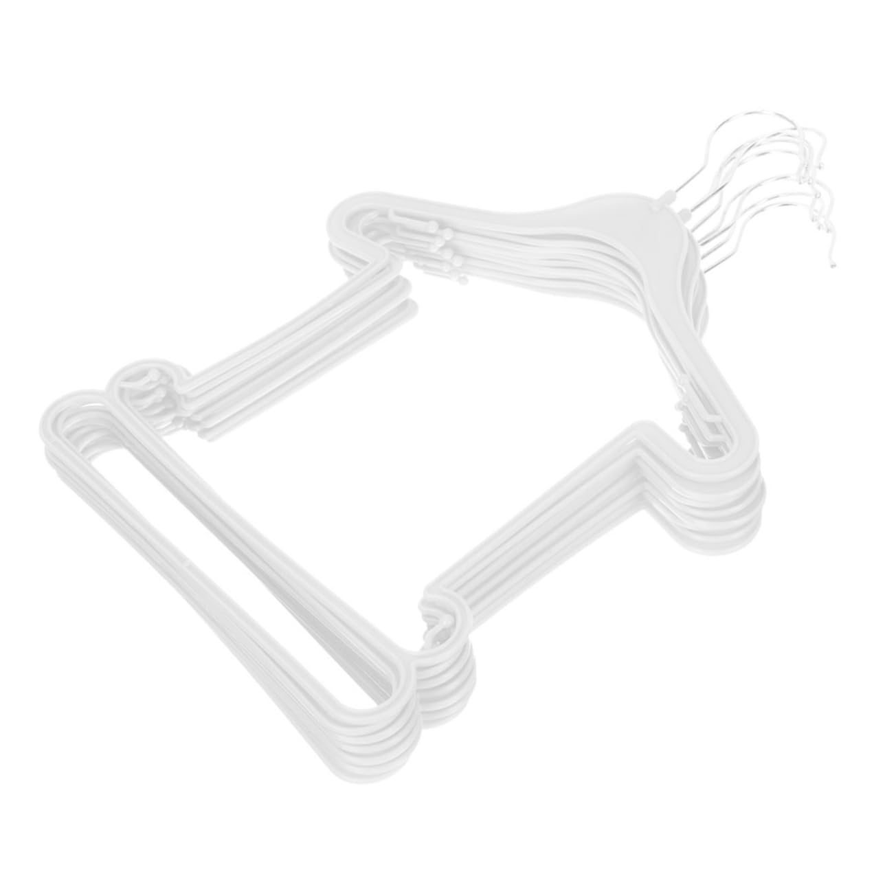 Cabilock 12pcs Hanger Children's Hangers Clothes Rack Clothes Hangers Hangers Small Hangers Children Hangers for Clothes Hangers Reusable Hangers White Propylene