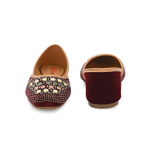 Image of Flavia Womens Flv07 Ballet Flat | Ethnic Shoes | Wedding Footwear | Fashionably Stylish for Everyday wear
