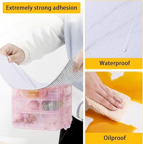 Image of WALLVEAR White Marble PE Foam Wall Panel Sheet Pack of 25 | Wall Decoration | 3mm Foam Panel | Water Resistant | Scratch Resistant | DIY Installation | Interior Upgrade