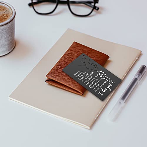 To My Love Gifts Crad for Him Anniversary Wallet Card Love Note Gifts for Him Boyfriend Hubby Husband Gifts From Wife Gift Idea Birthday Christmas Gifts Romantic Gift for Him or Her (Black) XCD184