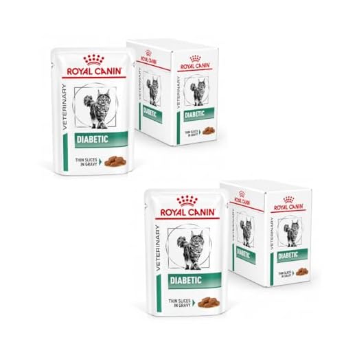 Royal Canin Veterinary Diabetic | Doppelpack | 2 x 12 x 85 g | Diät-Alleinfuttermittel für Katzen | Zur Regulierung der Glucoseversorgung | Mit feinen Stückchen in Soße