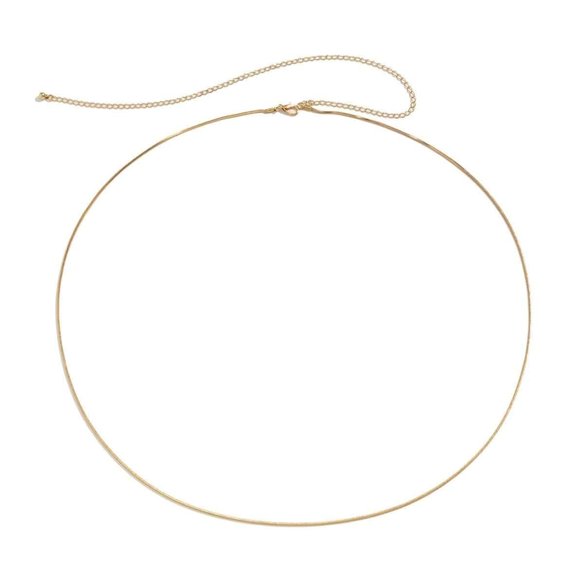Minimalist Thin Metal Waist Chain Adjustable Gold Silver Single Layer Waist Belt Body Chains Summer Beach Bikini Fashion Accessory
