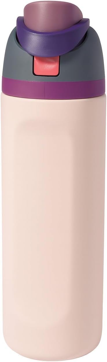 Water Bottle – 24oz Stainless Steel, Straw Lid, Vacuum Sealed, BPA-Free, 12Hrs Hot & Cold Up to 24Hrs – Ideal for Work, Gym, Outdoors, Travel – Rose Quartz