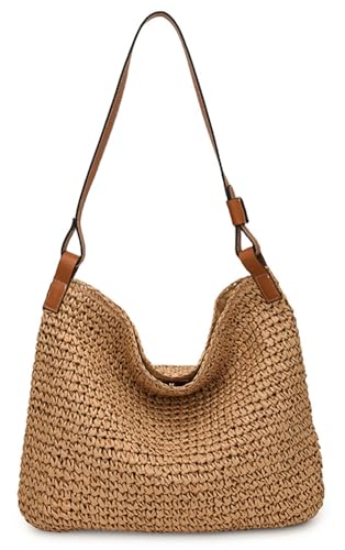 Bolso de playa de verano tejido para mujer miniatura 1
