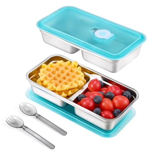 UCBAT 304 Stainless Steel Bento Boxes with Lids, 2pcs Leakproof