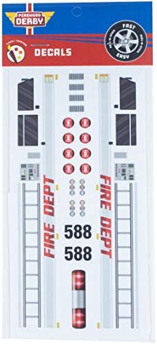 Pinewood Derby Pre-Cut Fire Truck Decals