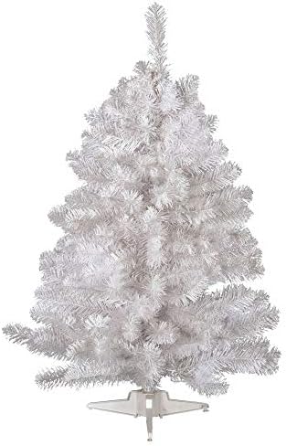 Vickerman 2' Crystal White Spruce Artificial Christmas Tree, Unlit - Faux Spruce Christmas Tree - Seasonal Indoor Home Decor