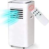 Potente acondicionador de aire 8000 BTU con ventilador de refrigeración y la función de deshumidificación. Capacidad de deshumidificación: 19L / día ..