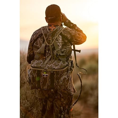 Image of TENZING Unisex Adult Hangtime Lumbar Pack, Mossy Oak Bottomland | Adjustable Durable H2O Compatible Hunting Pack with 5 Compartments, 5 Pockets & Webbing Straps for Extra Hunting Gear Milti