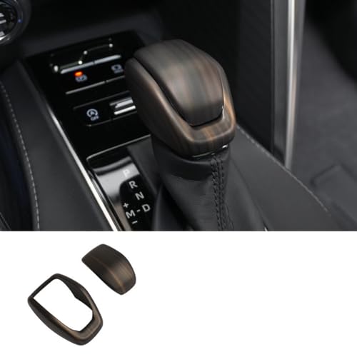 MIKATI トヨタ ハリアー 80系 インテリアパネル ドレスアップ ABS製 車種専用設計 内装パーツ カスタムパーツ 傷防止 簡単取付 保護パーツ シフト専用アクセサリー ガーニッシュ 木目調 ブラウン(シフトロブカバー)