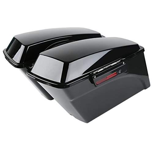 Alforjas duras negras para Harley Touring 1993-2013 miniatura 6