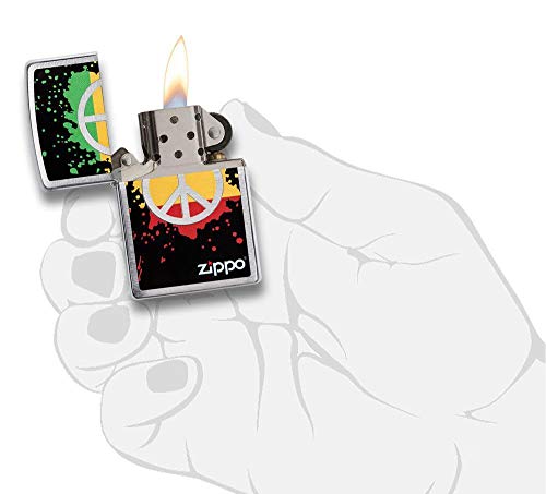 Zippo Peace Sign Encendedor miniatura 4