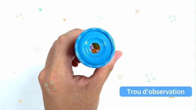 D-FantiX Lot de 2 kaléidoscopes classiques en étain pour enfants, garçons et filles, jouets éducatifs rétro avec corps en métal, cadeau d'anniversaire, cadeau de fête pour enfants (style 1