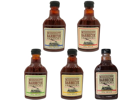 Das Beste im Vorteilspack - 5 X Mississippi BBQ Saucen - 5 X 510g (gesamt 2250g) by The Fremont Company