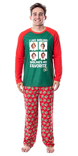 INTIMO Elf The Movie Mens' Buddy I Like Smiling, Smiling's My Favorite Pajama Set (XX-Large)
