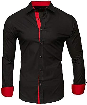 Kayhan Twoface Herren-Hemd – Slim-Fit Herren-Hemden – Langarm-Hemden Männer Freizeit-Hemd Business S-6XL Kayhan Twoface Herren-Hemd – Slim-Fit Herren-Hemden – Langarm-Hemden Männer Freizeit-Hemd Business S-6XL