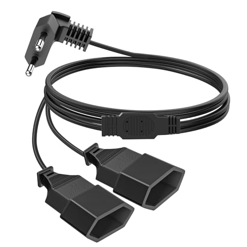 VIEVRE Verlängerungskabel Eurostecker Flach 2-in-1 1,5M