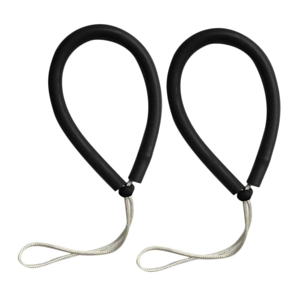 Harilla 2 Pieces Scuba Diving Snorkeling Hand Wrist Strap Lanyard Leash, Black